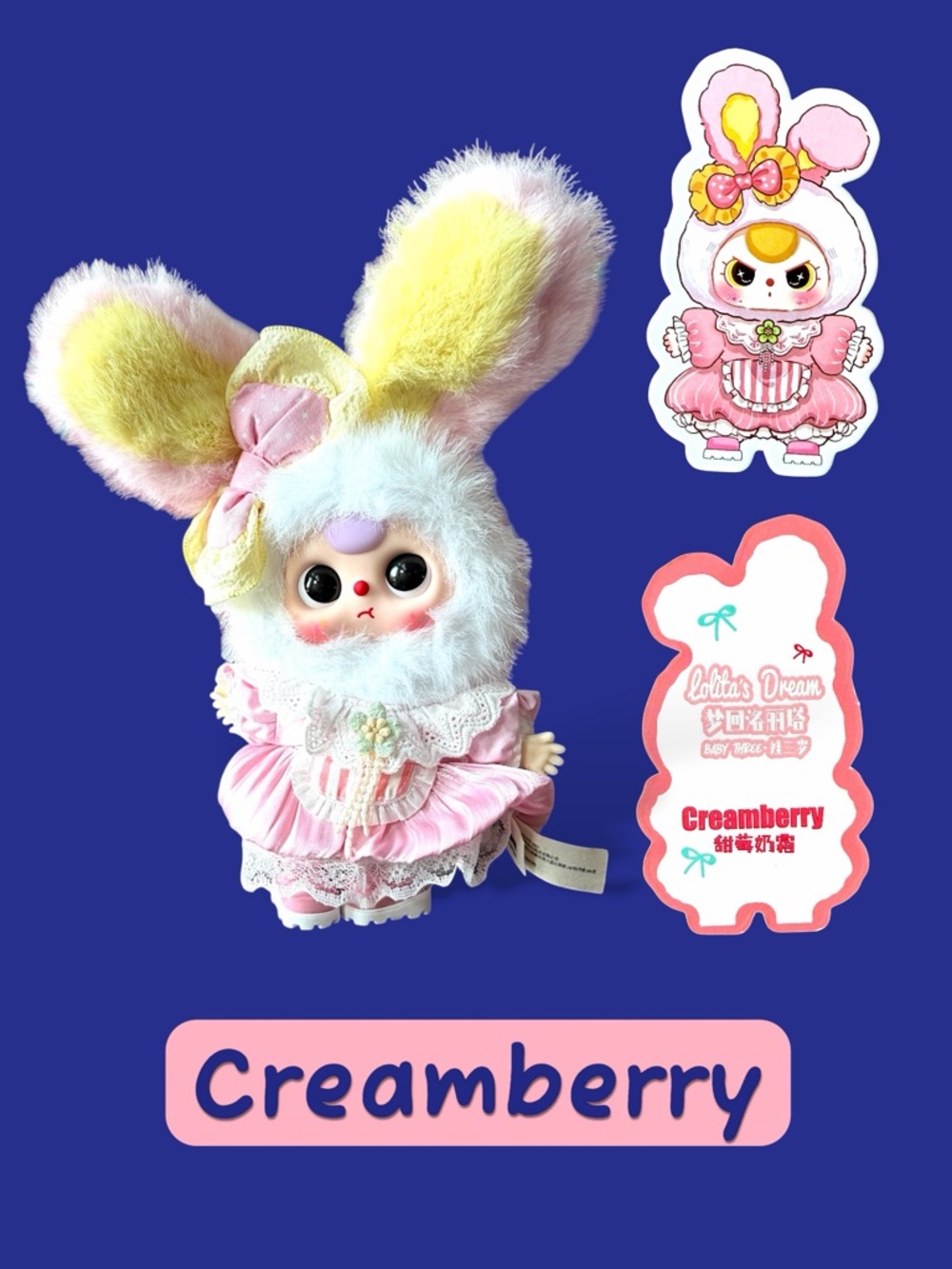 Baby Three Lolita's Dream Series Mini Plush Bunny - Picture 5 of 16